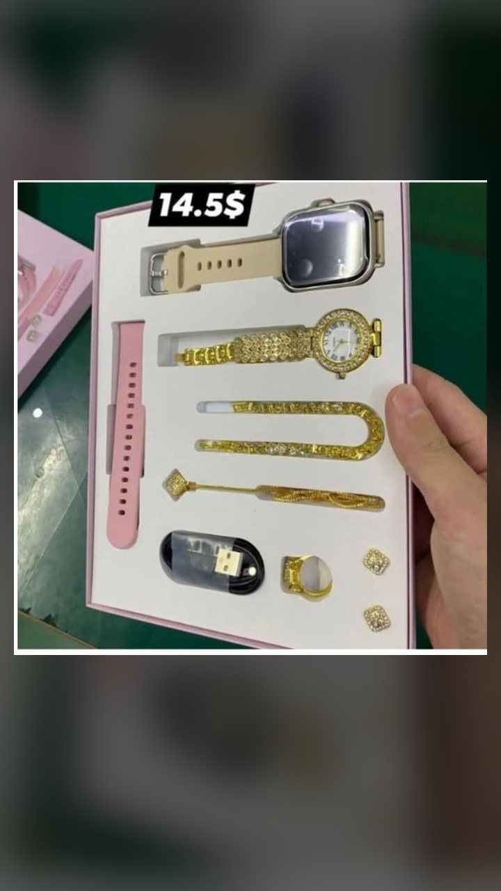Unboxing the viral 7-in-1 Smartwatch & Diamond Quartz combo set! Watch what is inside this $14.50 box 🔥