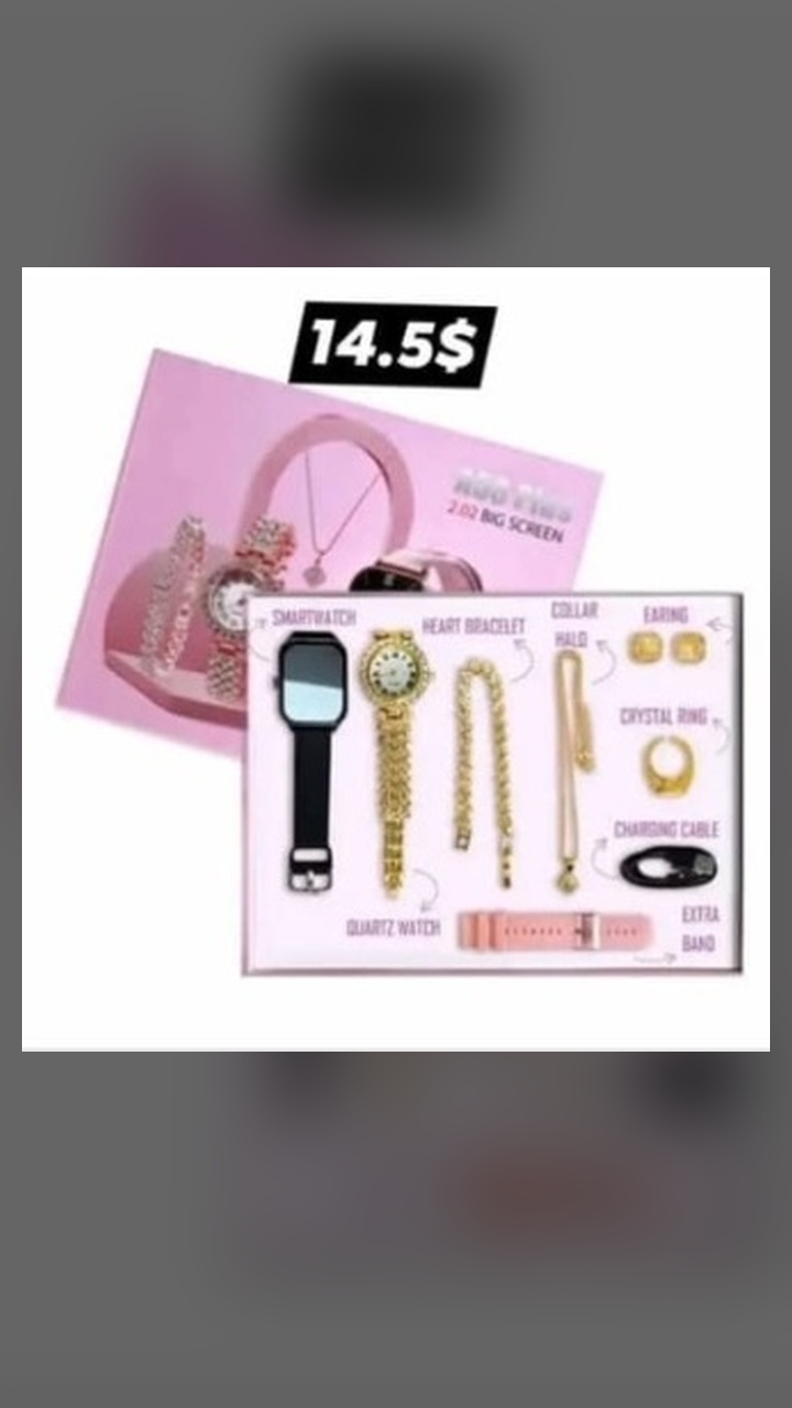 The prettiest feminine blush pink edition smartwatch jewelry combo box! Perfect gift 💕 $14.50